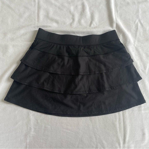 Kyodan Skort Black Tiered with thick elastic waist Women’s L - Picture 3 of 7